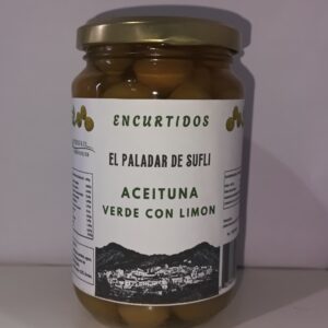 aceituna verde con hueso al limón